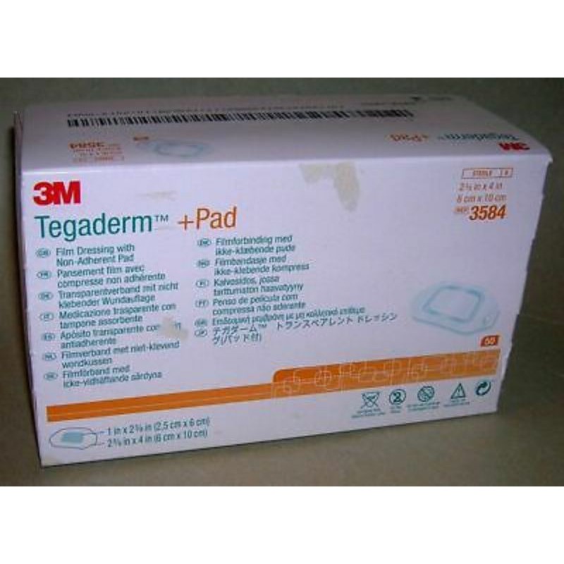 3584 Băng dán vô khuẩn Tegaderm Pad Film, 6cm x 10cm