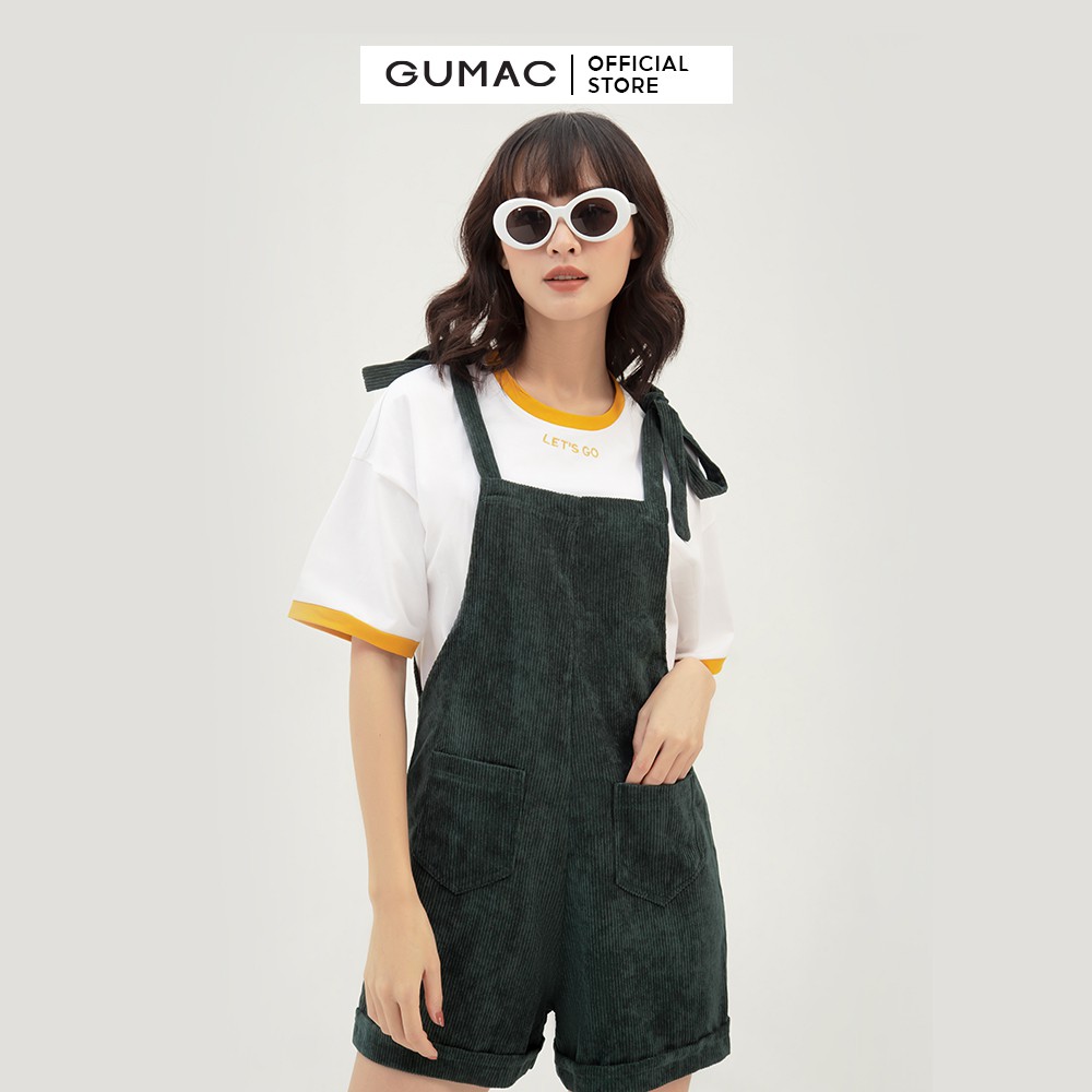 [Mã MABR07062 giảm 8% tối đa 50K đơn từ 249K] Quần yếm lật lai GUMAC QB3128