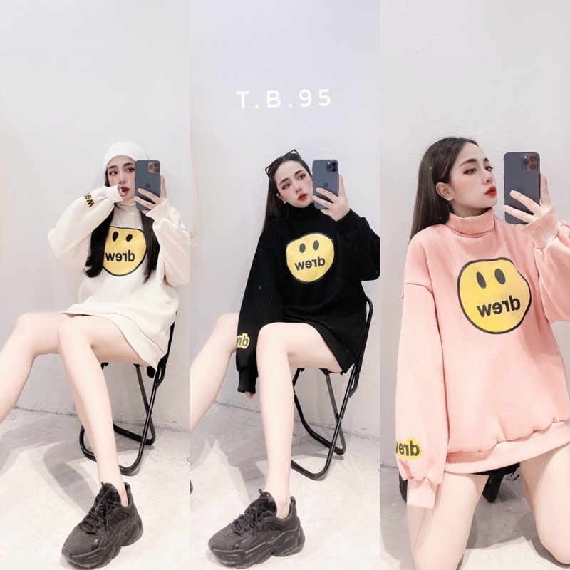 Áo nỉ mặt cười cổ lọ ms189 | BigBuy360 - bigbuy360.vn