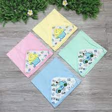 Chăn ủ hè thêu hình cotton Fusi có mũ mềm mịn dùng bốn mùa cho bé KHTAM05