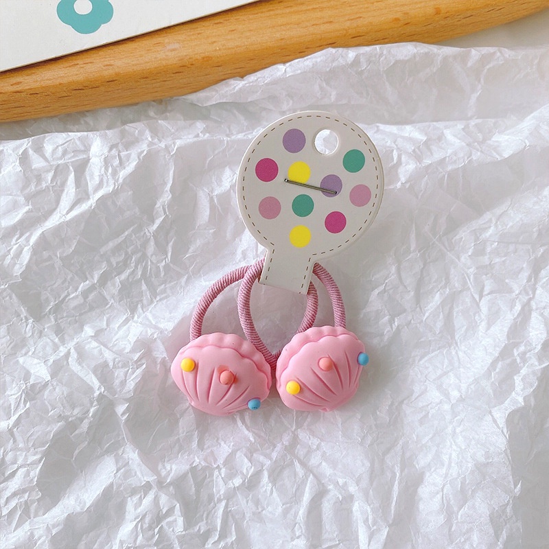 Dây buộc tóc cao su họa tiết hoạt hình phong cách Hàn Quốc cho bé