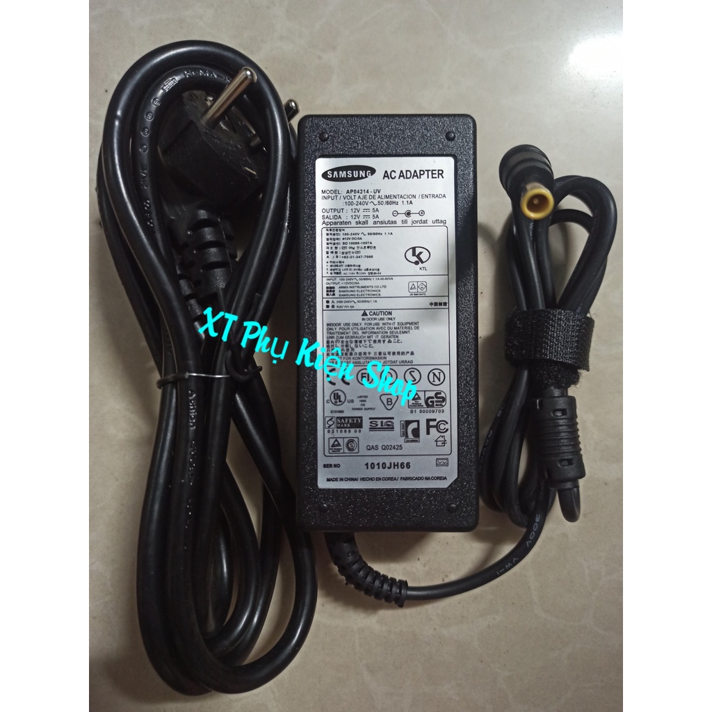 Nguồn Adapter màn hình SAMSUNG LG 12V-5A Kèm dây nguồn