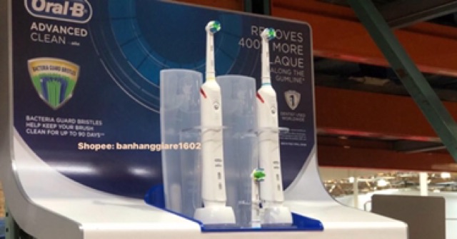 [Có Sẵn Bộ đôi bàn chải răng điện từ USA, Oral-B Advance Clean Twin pack Rechargeable Tôthbrush (bill Mỹ)