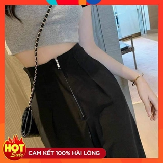 QUẦN SUÔNG CẠP CAO GEN BỤNG KHÓA TRƯỚC💓HOT TREND 2021💓 QUẦN VẢI ỐNG RỘNG SIÊU HÁCH DÁNG