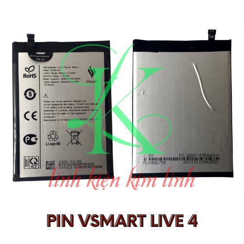Pin zin vsmart live 4