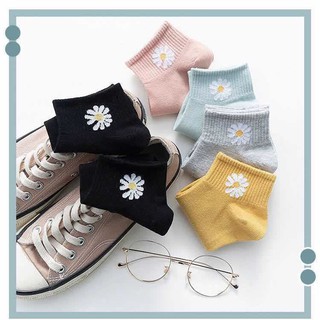 Tất nữ - Vớ nữ cổ ngắn hình hoa cúc dễ thương siêu đẹp