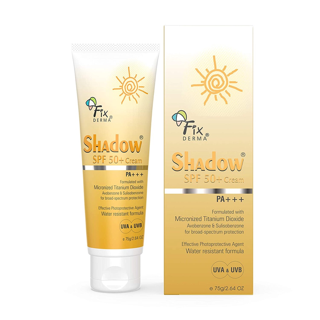 Kem chống nắng Fixderma Shadow SPF 50+ Cream 75g TẶNG Bông Tẩy Trang