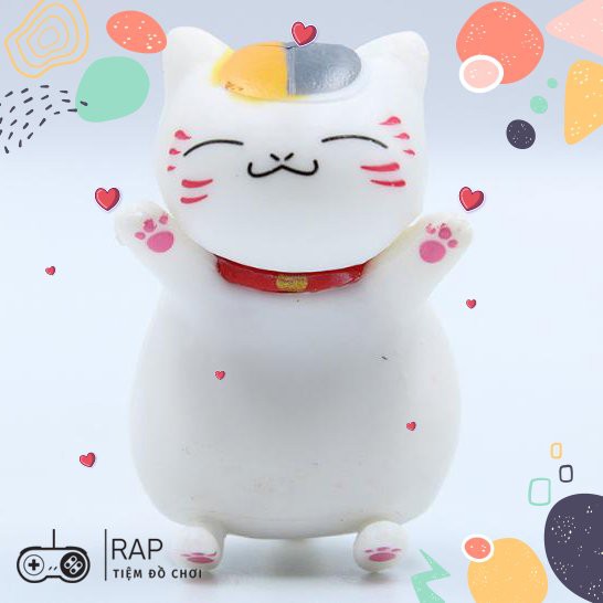 Set 6 mô hình mèo MADARA hoạt hình Natsume Nhật Bản biểu cảm dễ thương để bàn trang trí góc học tập, làm việc