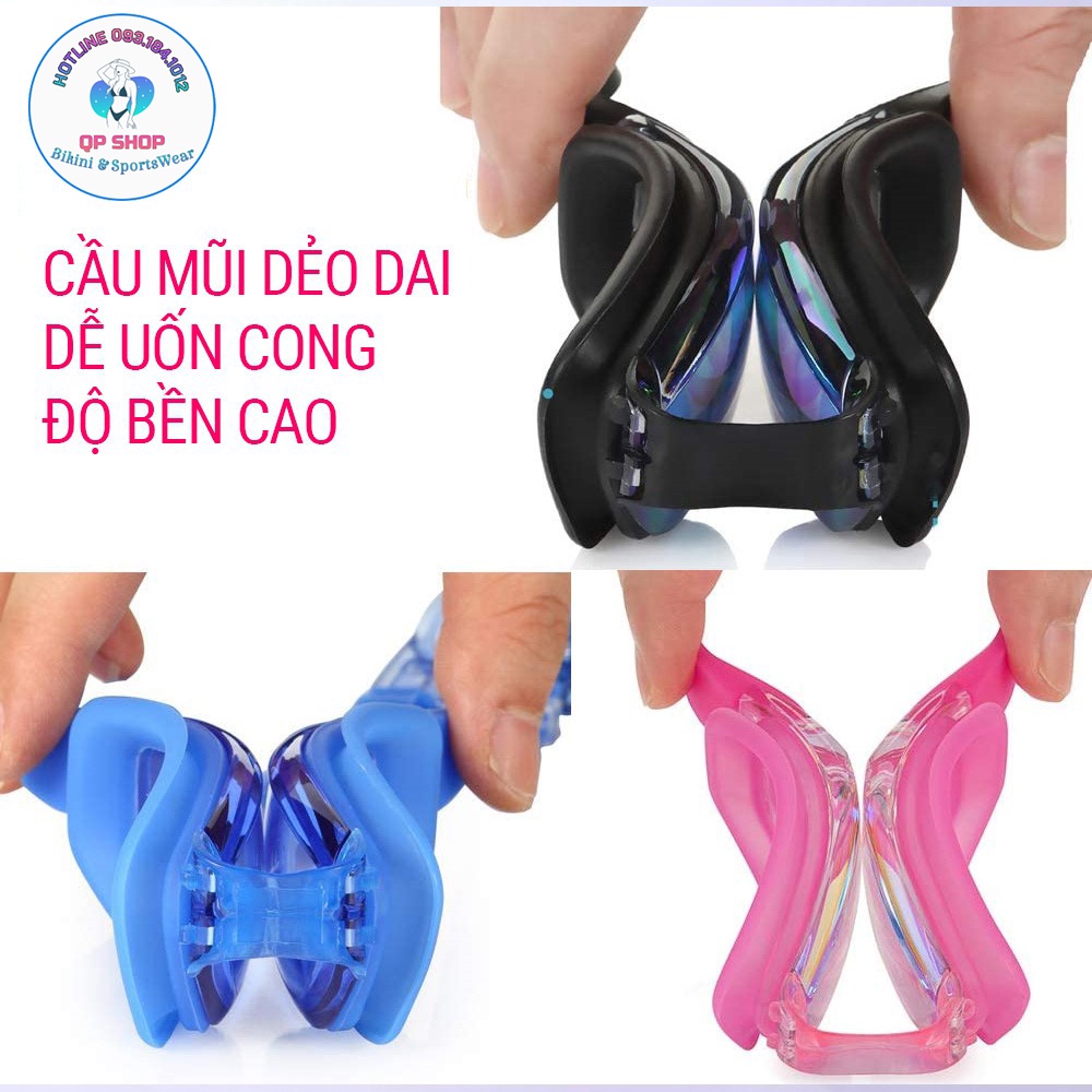 Kính bơi nam nữ tráng gương Có nhét tai chống nước chống mờ chống UV Tặng kèm bao đựng S86