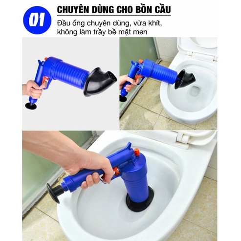 SÚNG THÔNG TẮC BỒN CẦU, CỐNG, LAVABO, BỒN TẮM
