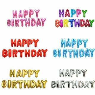 Bộ bóng chữ Happy birthday