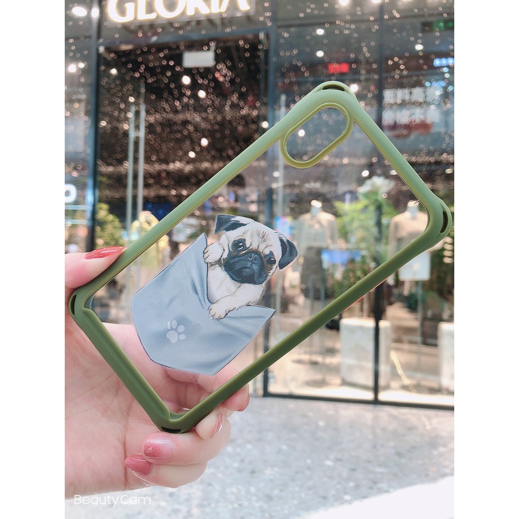 Ốp Lưng iPhone chống sốc viền Rêu in Cún Full case 6/6s/6plus/7/8/7plus/8plus/x/xs/xsmax/11/11promax - CocoShop