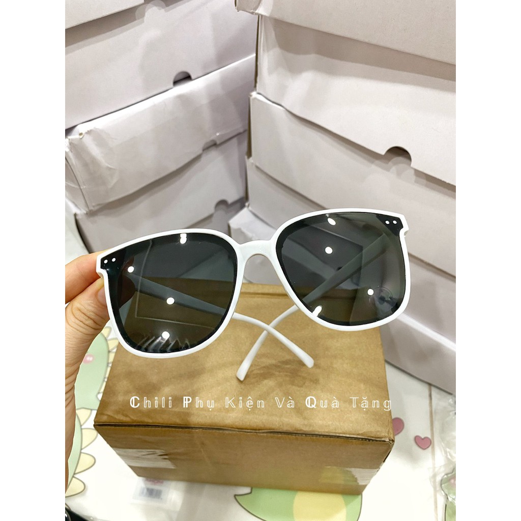 K13 - Kính mát nam nữ, mắt kiếng râm thời trang chống nắng du lịch màu trắng 2 chấm tròn ngang | BigBuy360 - bigbuy360.vn