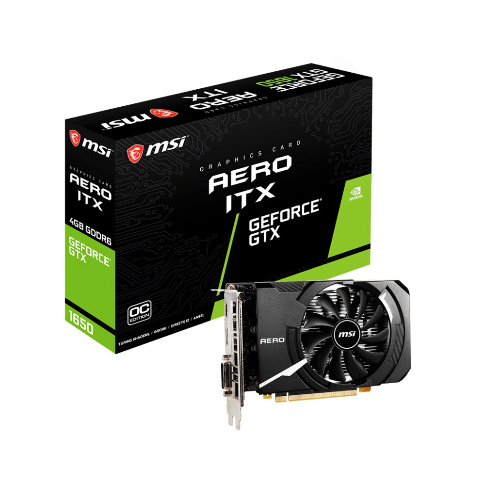 Card màn hình MSI GTX 1650 D6 AERO ITX (Hàng chính hãng bảo hành 36 tháng)