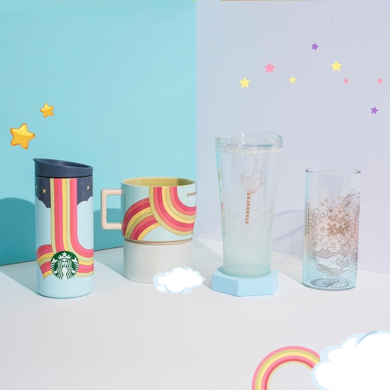 Cốc Mug Starbucks Rainbow Road 12Oz