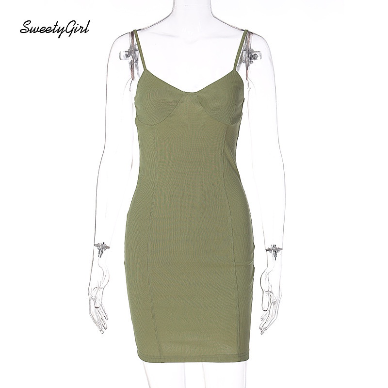 Đầm Mini Cổ Tròn Không Tay Eo Thấp Màu Trơn Thời Trang 2022 Gợi Cảm Cho Nữ