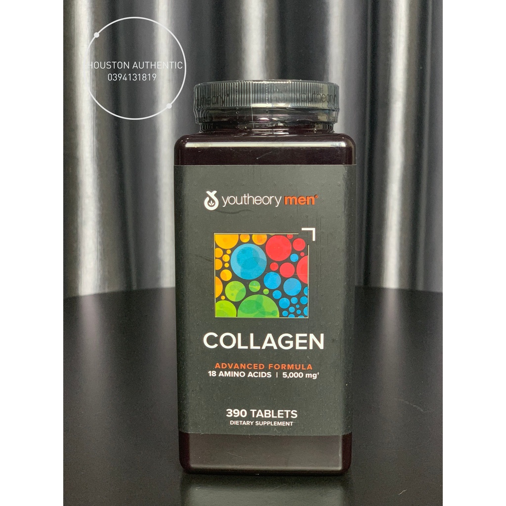 Viên uống Collagen cho nam Youtheory Collagen for Men Mỹ 390 viên _ Live mua hang tại Mỹ