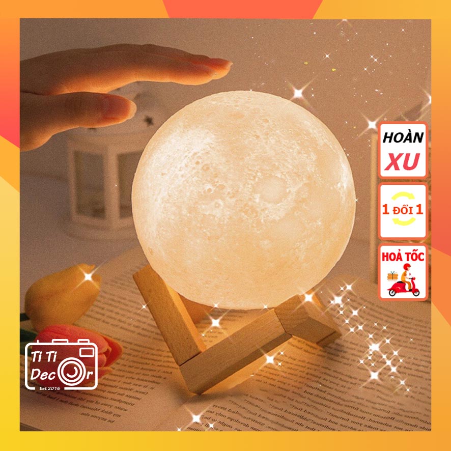 Đèn Ngủ Mặt Trăng TiTi Decor Dùng Trang Trí Phòng Ngủ Làm Quà Tặng