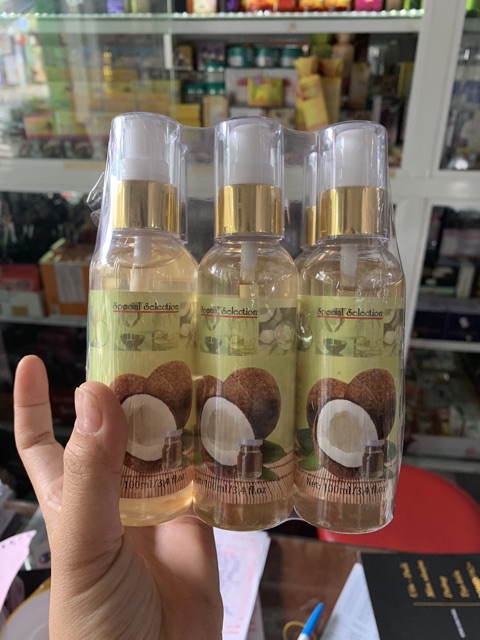 Tinh dầu dừa nguyên chất 100ml dưỡng ẩm da,ngăn ngừa mụn nám,Dưỡng dài mi,dài tóc, giữ ẩm cho môi, tẩy trang, dưỡng ẩm