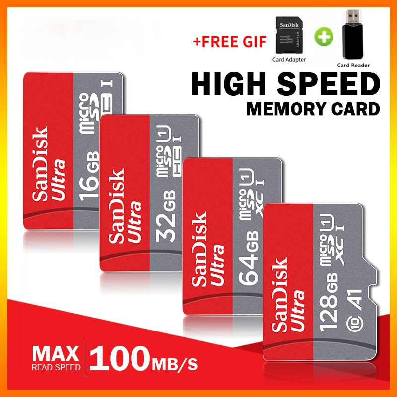 Thẻ Nhớ SanDisk Ultra SD A1 16GB / 32GB / 64GB / 128GB / 256GB
