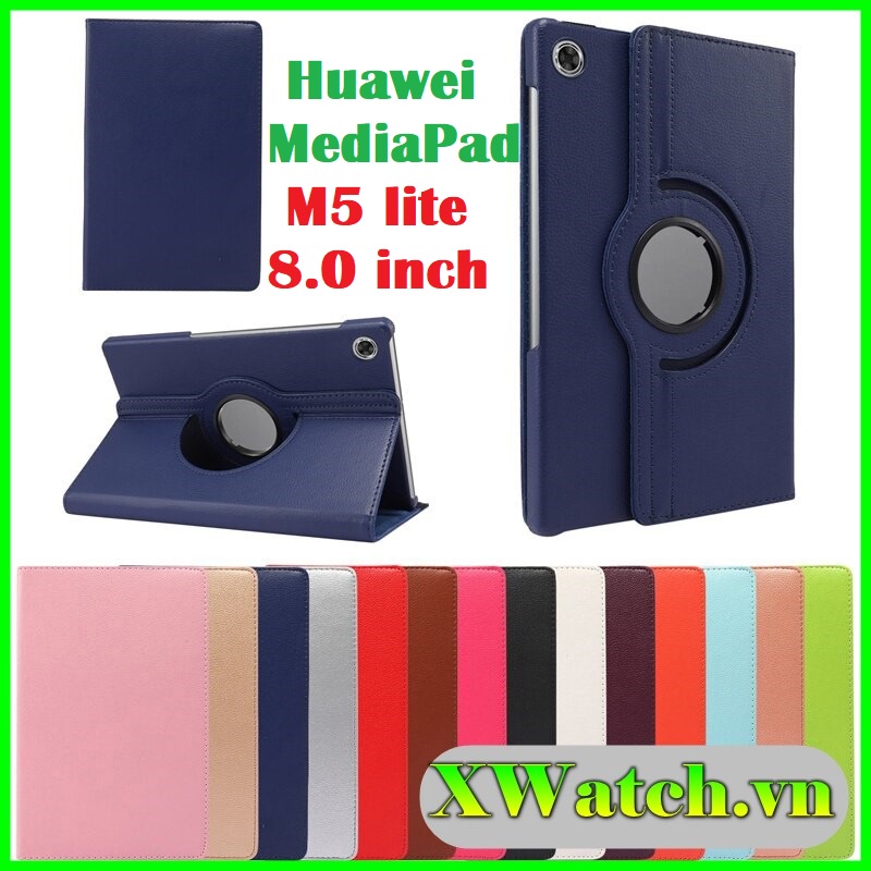 Bao da xoay cho Máy tính bảng Huawei MediaPad M5 lite 8.0 DN2-W09/JDN2-AL00