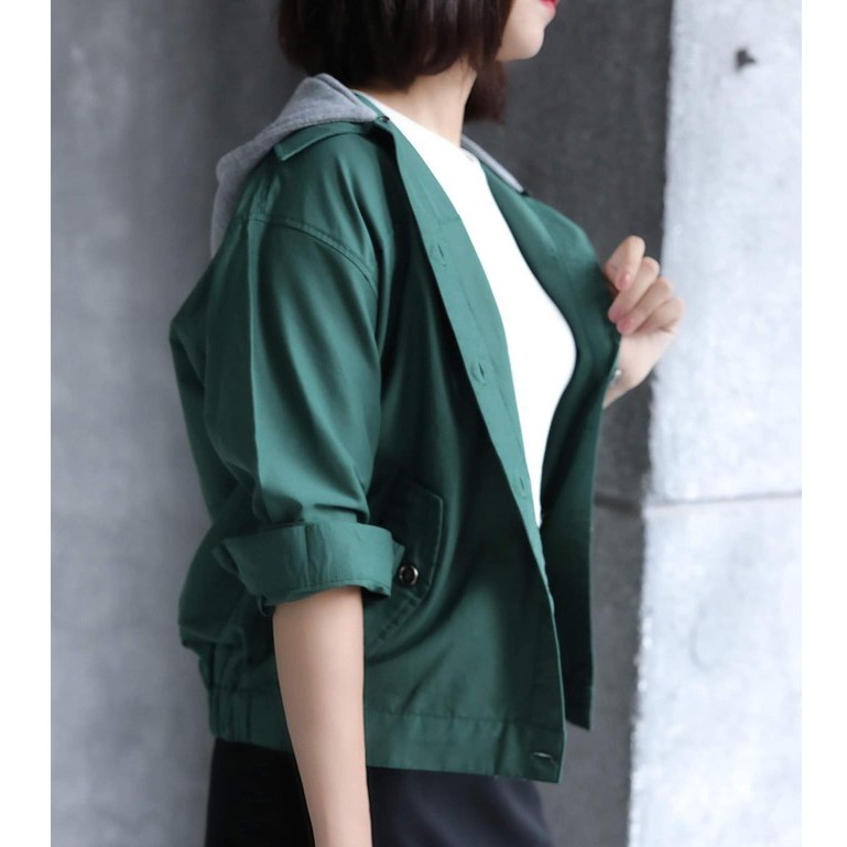 Áo khoác Kaki cao cấp in chữ lưng , thiết kếTK Fashion - kk K110