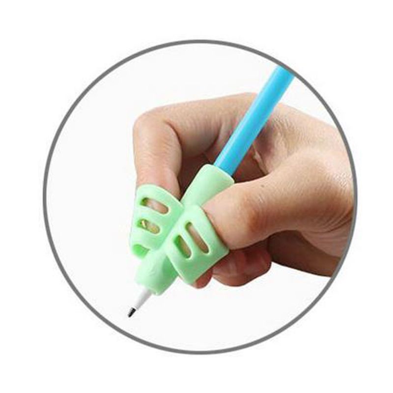 Bộ 12 Kẹp Bút Chì Bằng Silicone Thiết Kế Rỗng Thông Dụng Cho Trẻ Em