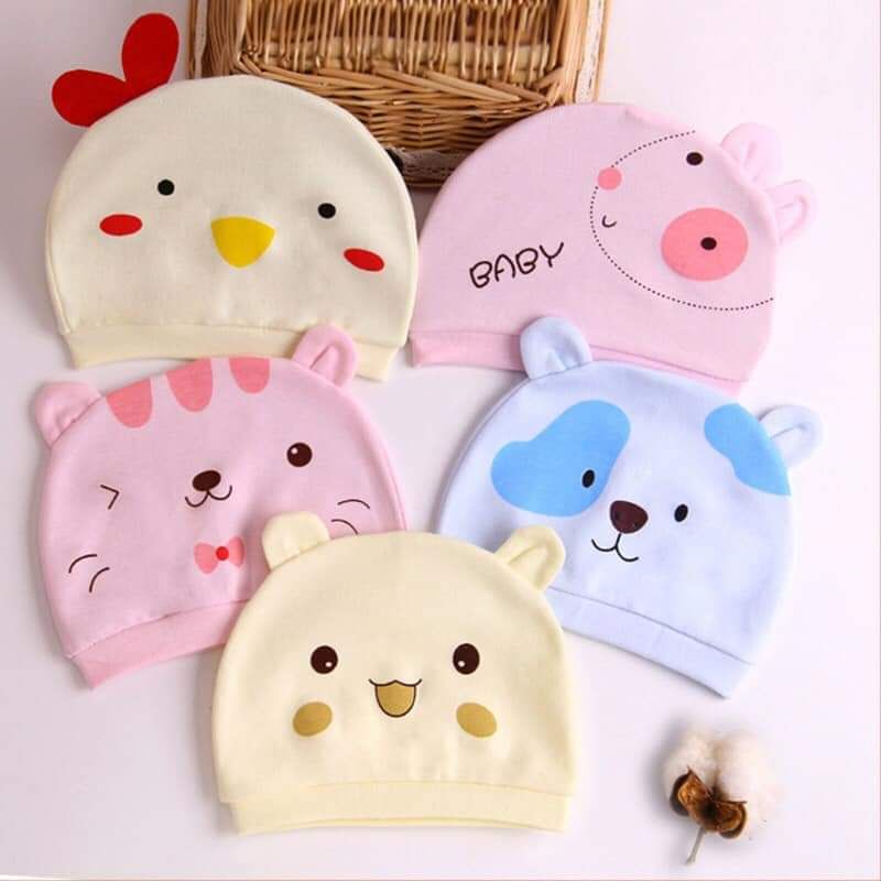 Mũ sơ sinh ,mũ che thóp an toàn cho bé trai, gái từ sơ sinh đến 3 tháng