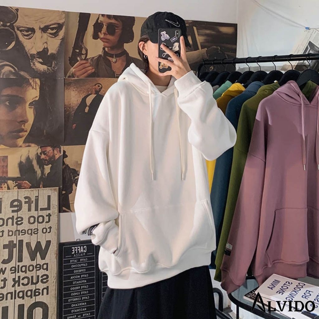 Áo Hoodie Nam Nữ phong cách Harajuku cá tính chất nỉ AN202