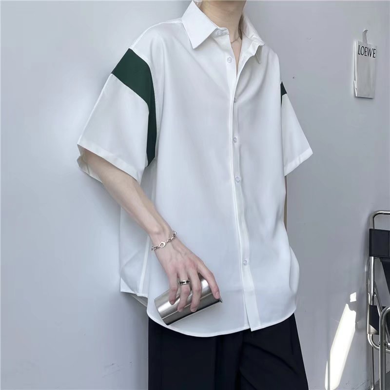 Áo Sơ Mi Đồng Phục Tay Ngắn Thời Trang Mùa Hè Hàn Quốc Cho Nam