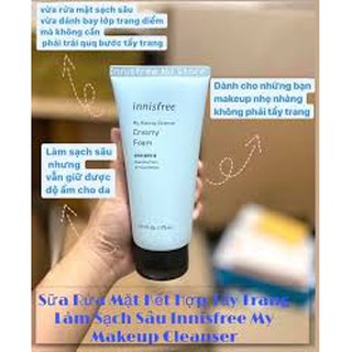 Sữa rửa mặt làm sạch sâu innisfree My Makeup Cleanser Creamy Foam 175ml