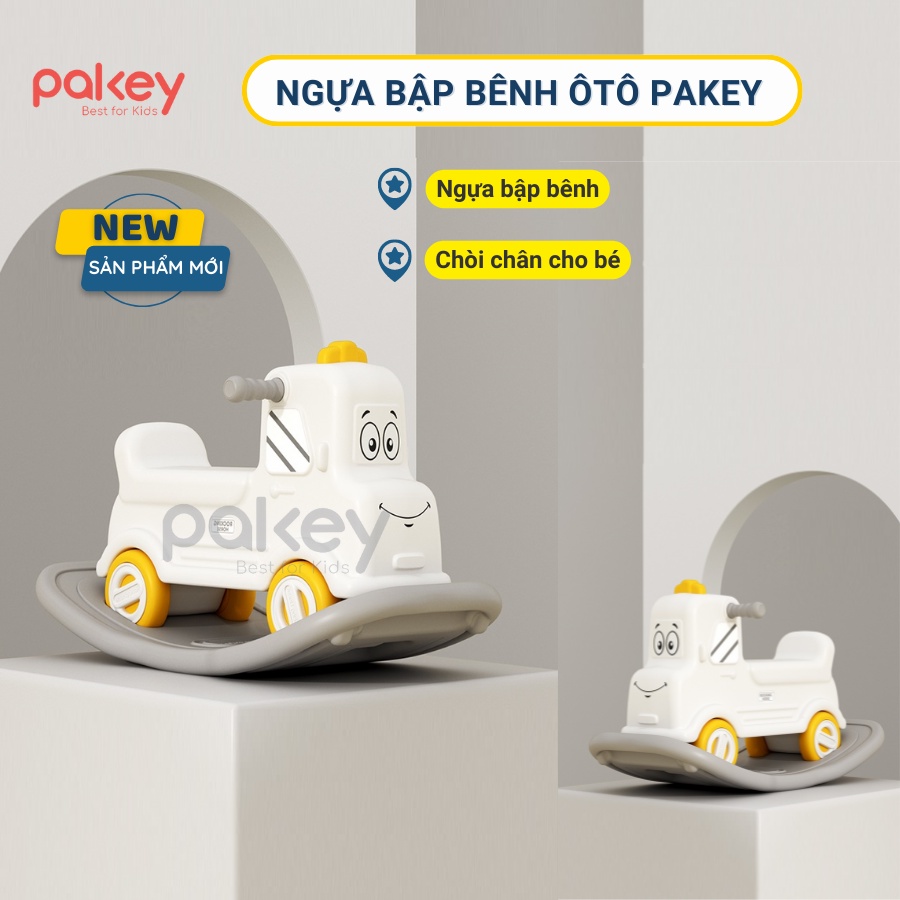 Ngựa bập bênh Pakey Ô TÔ đa năng 2 in 1, xe chòi chân cho bé chính hãng sẵn 2 màu NEW