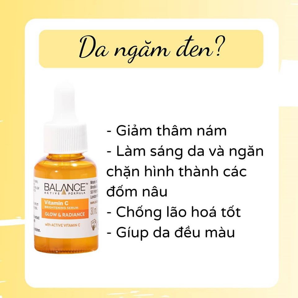 Combo Serum Trắng Da Balance VitaminC Brightening 30ml + Serum cấp nước Balance Hyaluronic Deep Moisture 30ml