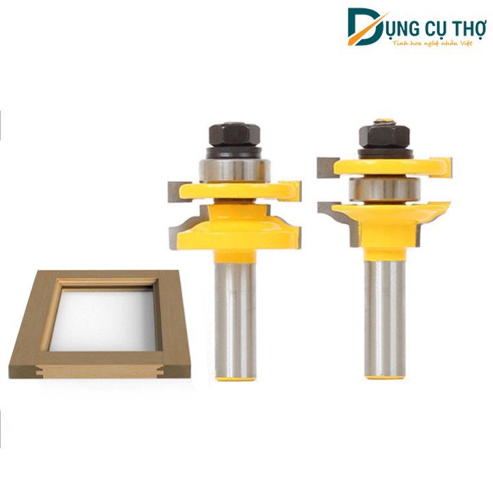 Bộ mũi dao phay gỗ ghép mộng cửa bếp cốt 12ly7
