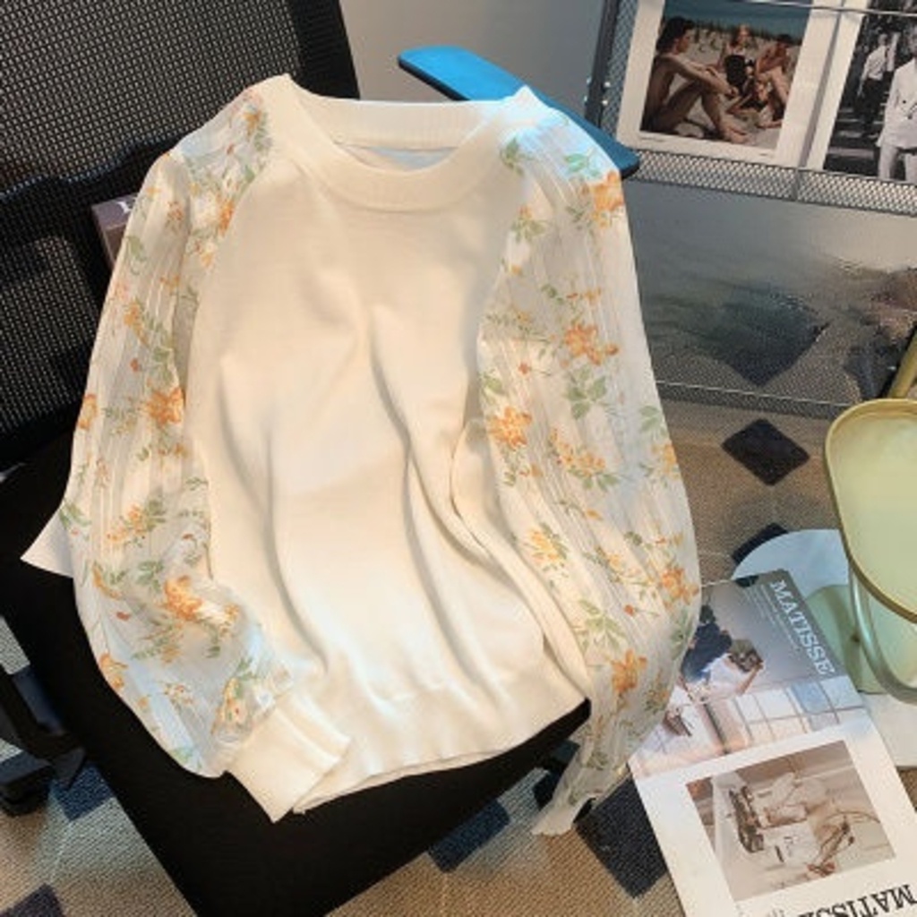 Áo sweater Pure Cube dệt kim tay dài phong cách phương tây thời trang mùa thu mới cho nữ