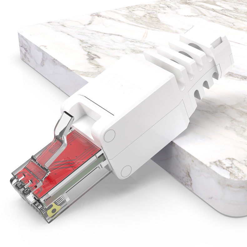 Công cụ Miễn phí Đầu nối RJ45 CAT6 Phích cắm kết nối Ethernet, 23AWG đến 26AWG Cáp Internet Cắm cài đặt Quá trình cài đặt