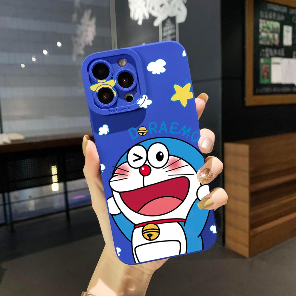 Ốp Điện Thoại Cạnh Vuông In Hình Doraemon Cho Samsung Galaxy A33 A53 A73 5G A32 A52S A72 A31 A41 A71