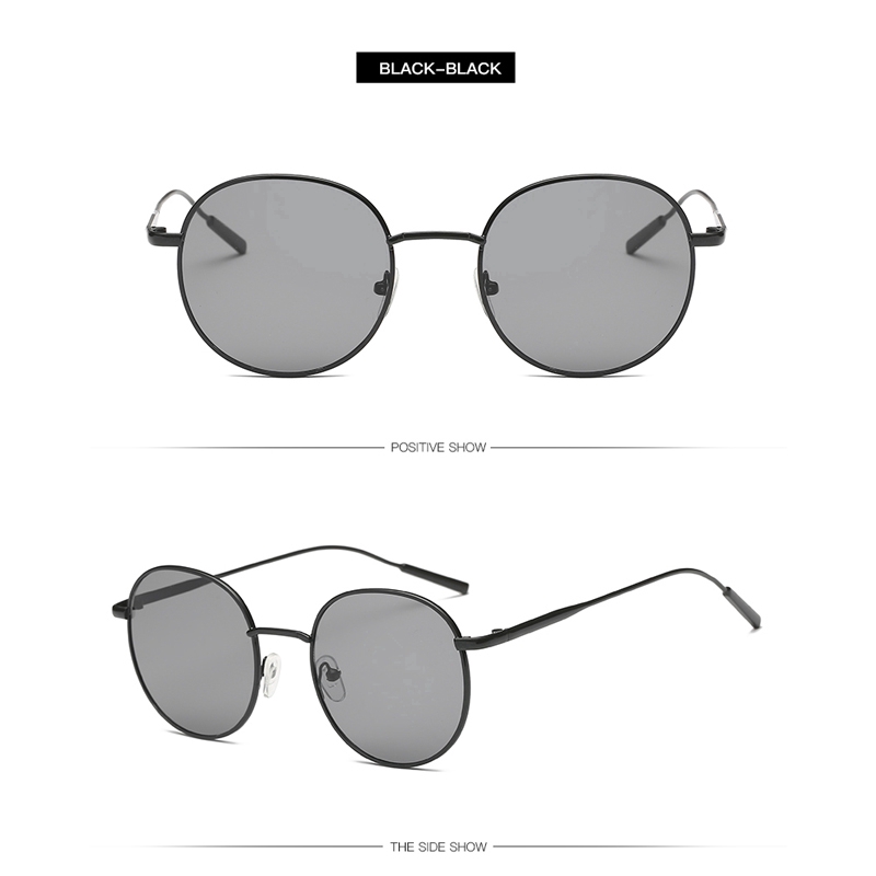 Kính Mát Gọng Oval Nhỏ Kim Loại Phong Cách Vintage