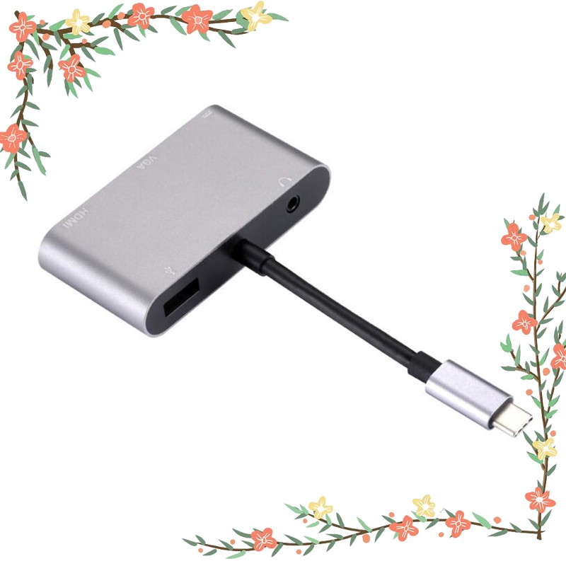 Bộ Chuyển Đổi 5 Trong 1 Usb C Hdmi Type C Sang Hdmi 4k Vga Usb3.0 Pd Cho Macbook Pro / Samsung | BigBuy360 - bigbuy360.vn
