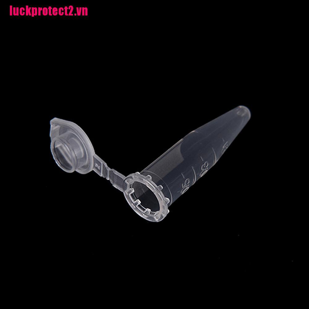 H&L 50X0.5ml Lab Clear Micro Plastic Test Tube Centrifuge Vial Snap Cap Container AB,