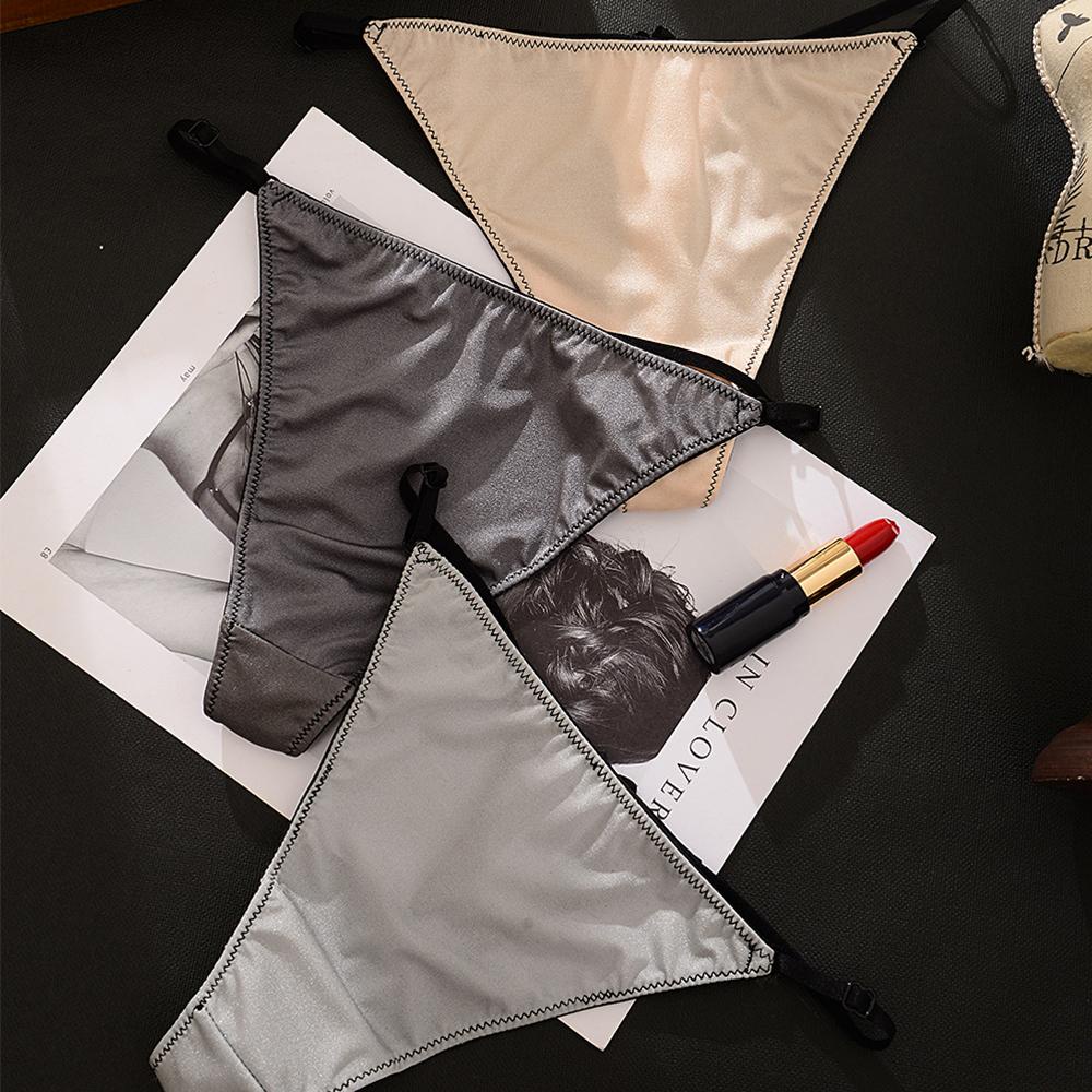 Quần Lót Satin Lọt Khe Đính Nơ Gợi Cảm