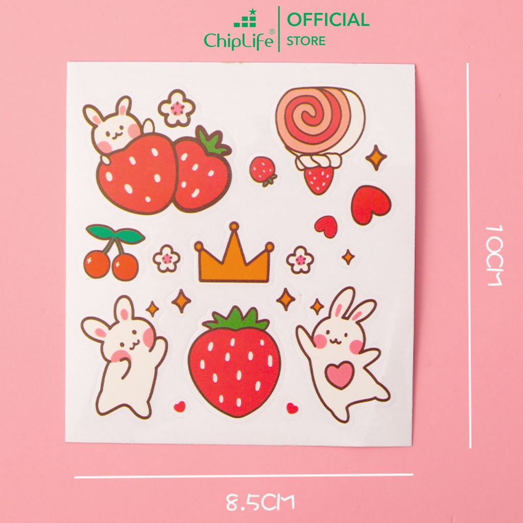 Hình dán trang trí sổ tay, ly giữ nhiệt CHIPLIFE TK002