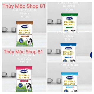 🥛🍼 sữa tươi vinamilk bịch 220ml đủ hương vị