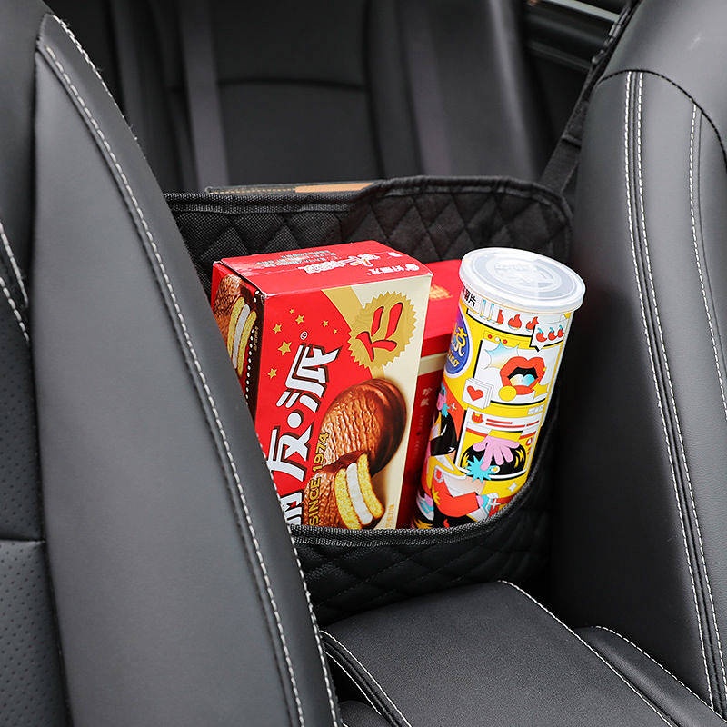 Túi đựng đồ treo trên ghế ô tô họa tiết lưới in hình cô gái tiện dụng