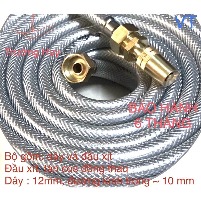 Bộ tưới cây, rửa xe tiện lợi dài 12 m - BH 6 tháng