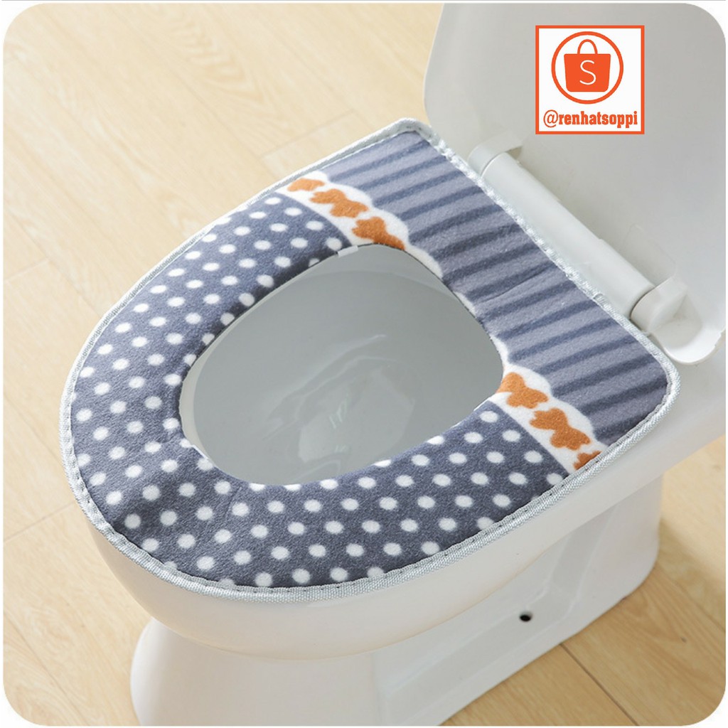 Thảm nỉ lót bệ bồn cầu/toilet chống nước, chống lạnh cho mùa đông