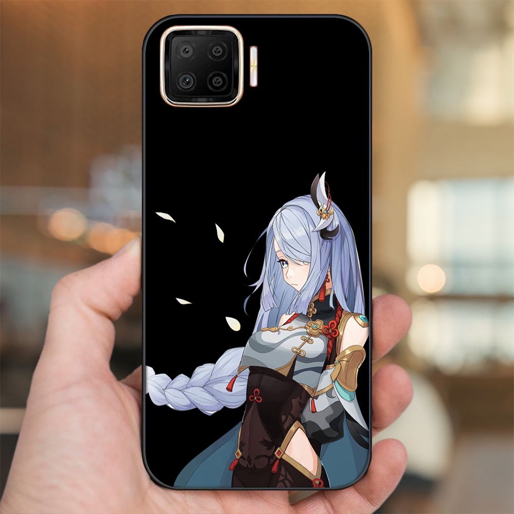 Ốp lưng Oppo A73, A93 4G viền đen in hình Shenhe Genshin Impact