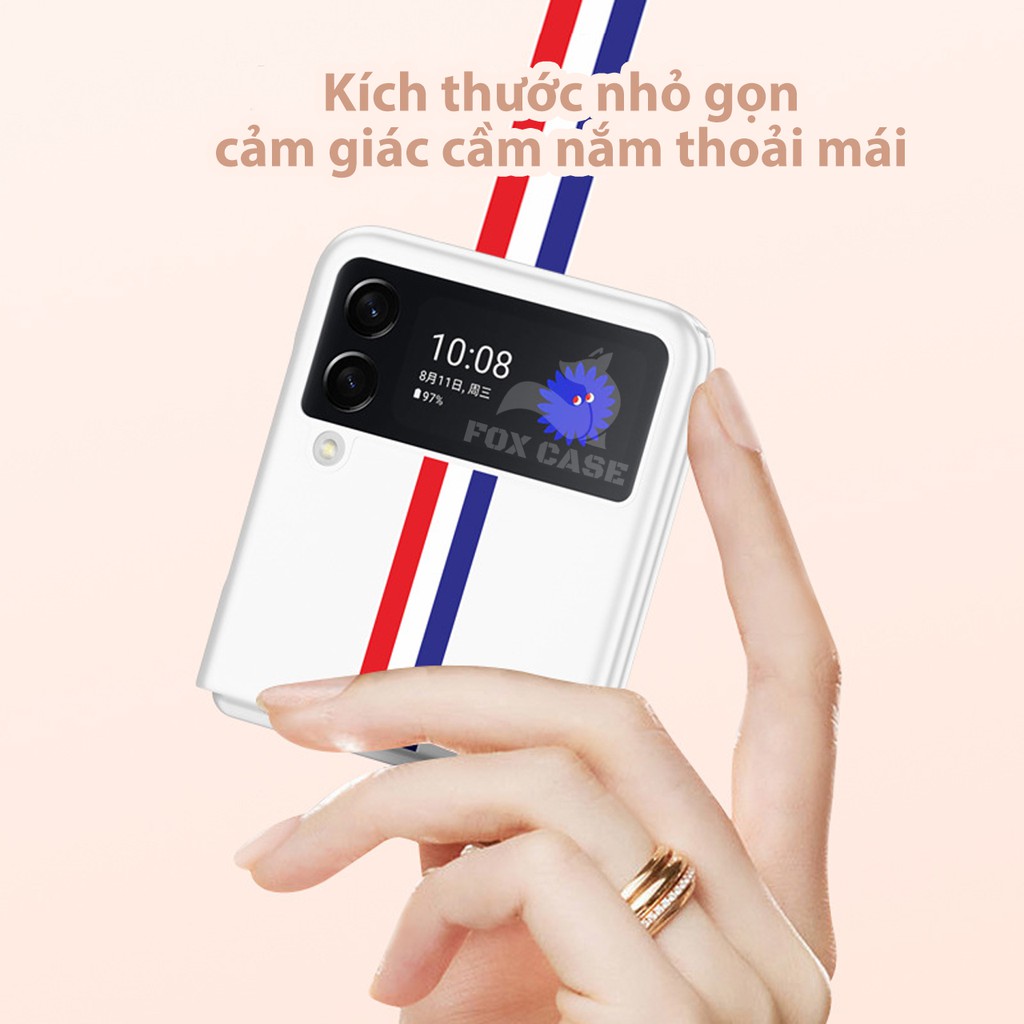 Ốp Z Fold 4, Z Fold4, Z Fold 3, Z Fold3 hoạ tiết Thom Browne thời trang, nhiều màu sắc - Fox Case