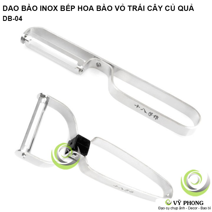 DAO BÀO INOX BẾP HOA ĐA DỤNG THẬP BÁT TỬ CHUYÊN NGHIỆP BÀO VỎ TRÁI CÂT CỦ QUẢ DB-04