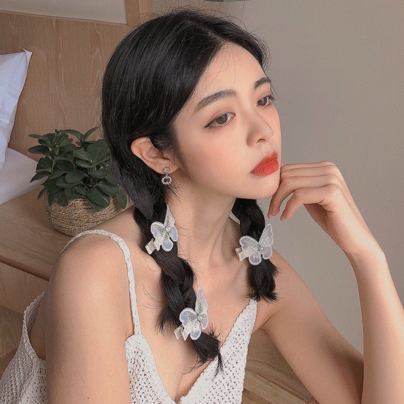 Kẹp Tóc Hình Bướm Đính Ngọc Trai Xinh Xắn Cho Nữ